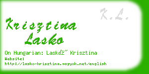 krisztina lasko business card